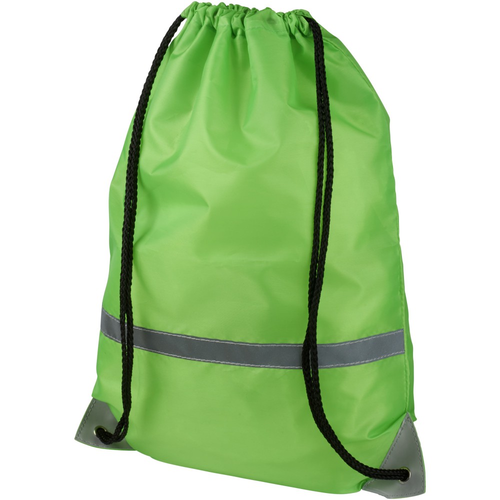 green drawstring backpack