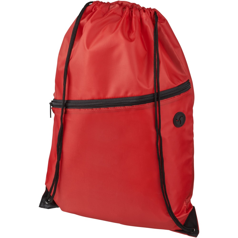 drawstring backpack with zipper