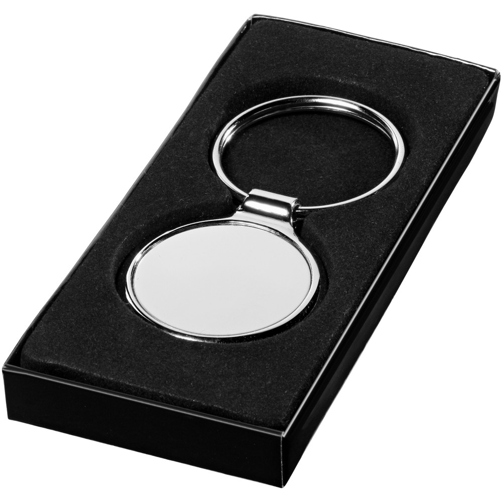 Printed Orlene rounded keychain, Silver (Keychains)