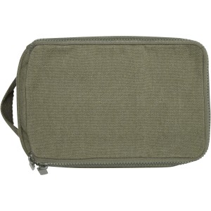 Pack 500 g/m2 Aware(tm) recycled toiletry organiser, Green (Cosmetic bags)
