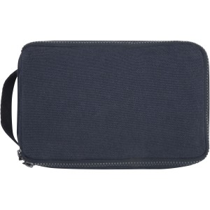 Pack 500 g/m2 Aware(tm) recycled toiletry organiser, Navy (Cosmetic bags)
