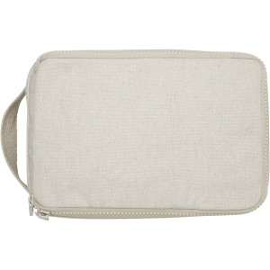 Pack 500 g/m2 Aware(tm) recycled toiletry organiser, Oatmeal (Cosmetic bags)