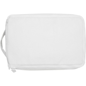 Pack 500 g/m2 Aware(tm) recycled toiletry organiser, White (Cosmetic bags)