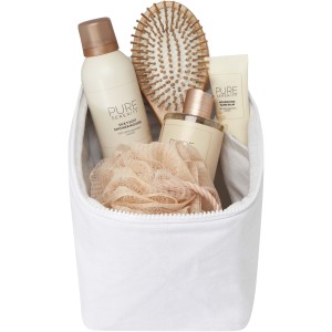 Pack 500 g/m2 Aware(tm) recycled toiletry organiser, White (Cosmetic bags)