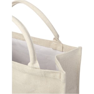 Page 500 g/m2 recycled book tote bag, Oatmeal (Shopping bags)