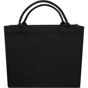 Page 500 g/m2 recycled book tote bag, Solid black (Shopping bags)