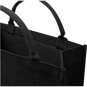 Page 500 g/m2 recycled book tote bag, Solid black (Shopping bags)