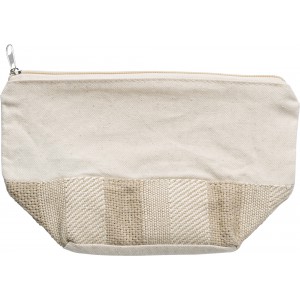 Cotton toiletry bag Miguel, brown