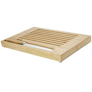 Pao bamboo cutting board with knife, Natural (Wood kitchen equipments)