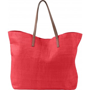 red beach bag