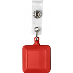 Plastic name card/name badge holder, red