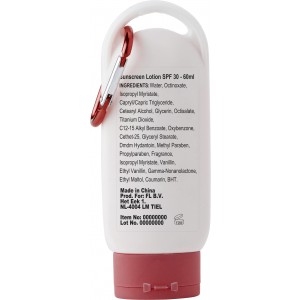 PE sunscreen lotion bottle Erin, red (Body care)