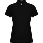 Pegaso Premium short sleeve women's polo, Solid black (R66443O)