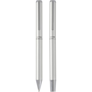 Lucetto recycled aluminium ballpoint and rollerball pen gift (Pen sets)