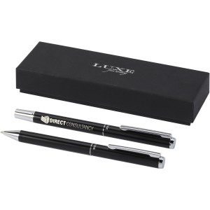 Lucetto recycled aluminium ballpoint and rollerball pen gift (Pen sets)