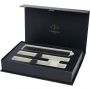 Parker IM achromatic ballpoint and rollerball pen set with gift box, Grey