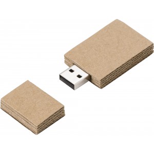Cardboard USB drive 2.0 Archie, brown (Pendrives)
