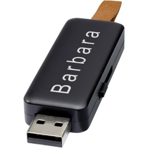 Gleam 8GB light-up USB flash drive, Solid black (Pendrives)