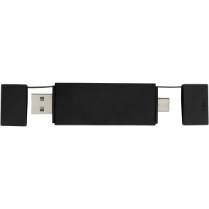 Mulan dual USB 2.0 hub, Solid black (Eletronics cables, adapters)