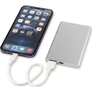 Pep 4000 mAh Type-C recycled aluminium power bank, Silver (Powerbanks)