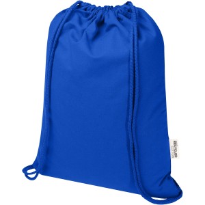 Peru Blend 180 g/m2 GRS recycled drawstring bag 5L, Royal bl