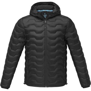 Petalite men's GRS recycled insulated down jacket, Solid black (Jackets)