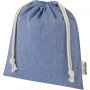 Pheebs 150 g/m2 GRS recycled cotton gift bag medium 1.5L, Heather blue