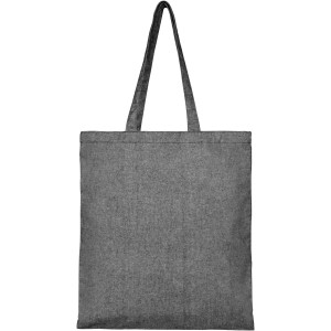 Pheebs 150 g/m2 recycled cotton tote bag, solid black (cotton bag)