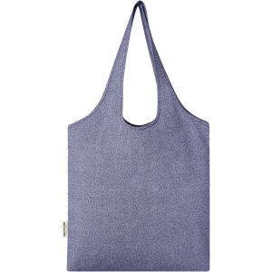 Pheebs 150 g/m2 recycled cotton trendy tote bag 7L, Heather blue (cotton bag)