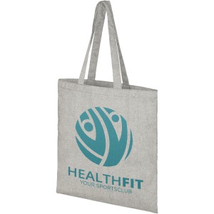 Pheebs 150 g/m2 recycled tote bag 7L, Heather grey, Natural (cotton bag)