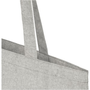 Pheebs 150 g/m2 recycled tote bag 7L, Heather grey, Natural (cotton bag)