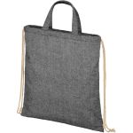 Pheebs 210 g/m2 recycled drawstring backpack, Heather black (12046090)