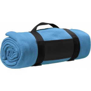 Fleece blanket, light blue (Picnic, camping, grill)