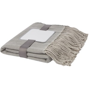 Haven herringbone throw blanket, grey (Blanket)