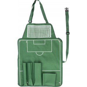 Nylon (600D) apron with barbecue set Christina, green (Picnic, camping, grill)