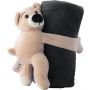 Plush toy bear with fleece blanket Owen, black