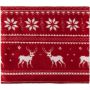 Polar fleece reindeer blanket (180 gr/m2), red