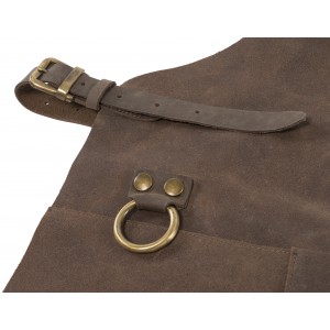 Split leather apron, brown (Picnic, camping, grill)