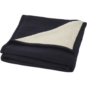 Springwood soft fleece and sherpa plaid blanket, Navy (Blanket)