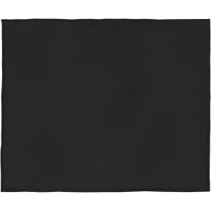 Springwood soft fleece and sherpa plaid blanket, solid black,Off-White (Blanket)
