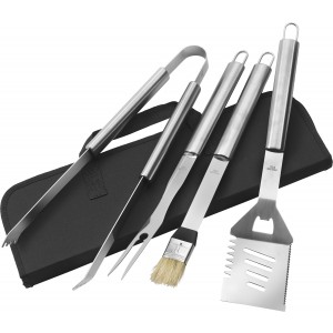Stainless steel barbecue set Silas, black (Picnic, camping, grill)