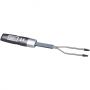 Wells digital fork with thermometer, Grey
