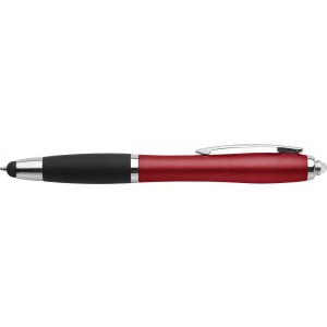 3 in 1 Touch screen pen and stylus., red (Plastic pen)
