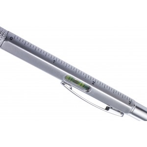 ABS 5-in-1 ballpen Giuliana, silver (Multi-colored, multi-functional pen)