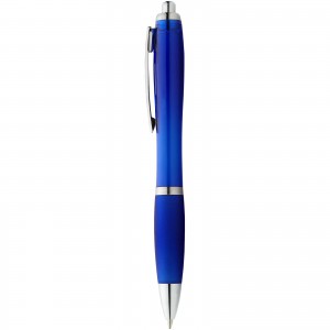 Nash ballpoint pen with coloured barrel and grip, Royal blue (Plastic pen)
