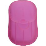 Plastic case with soap sheets, pink (9417-17)