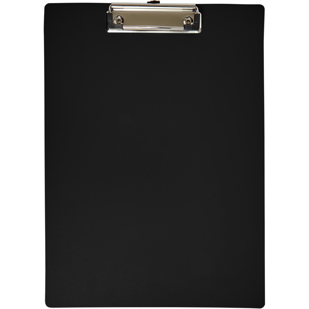 Printed Plastic clipboard, black (Clipboards, folders)