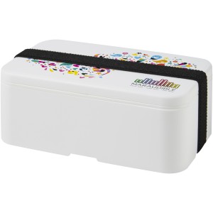MIYO single layer lunch box, White, Solid black (Plastic kitchen equipments)