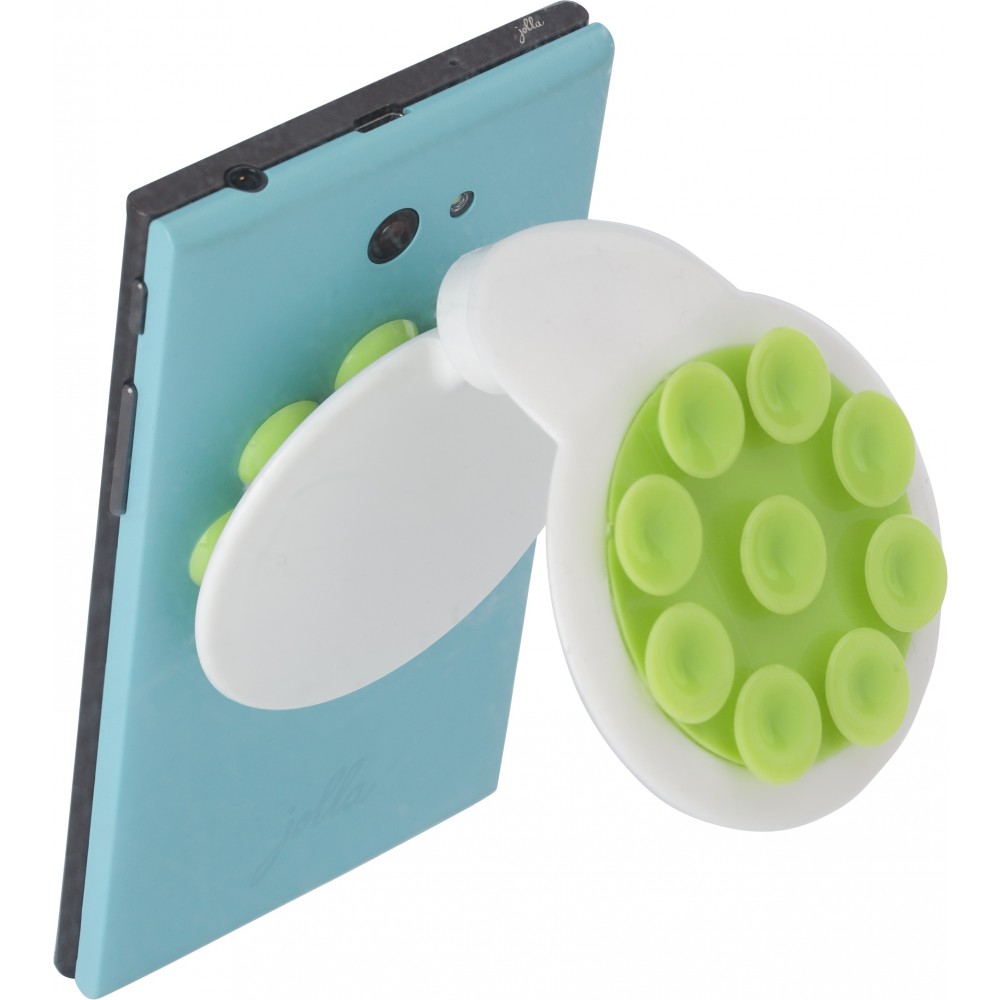 Plastic Mobile Phone Holder With Suction Cups Lime Office Desk