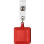 Plastic name card/name badge holder, red